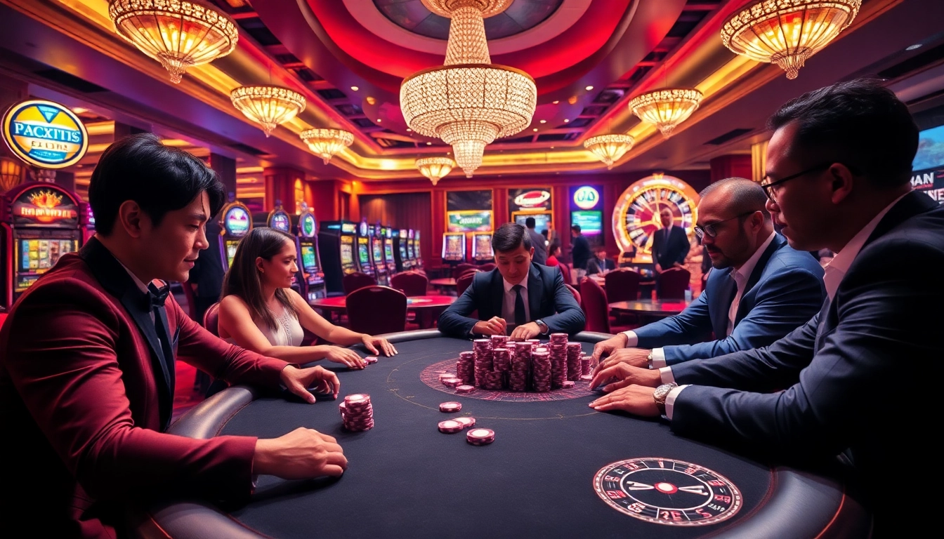 Go 8 Casino's high-stakes poker game showcasing players engaged in thrilling action and strategic betting decisions.