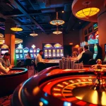 Experience the thrill of F168 at this vibrant casino, featuring lively players and exciting table games.