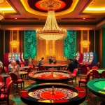 Experience the thrill of mm88 at a luxurious casino table with players immersed in exciting games.