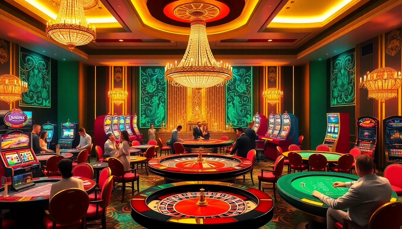 Experience the thrill of mm88 at a luxurious casino table with players immersed in exciting games.